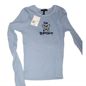 Forever 21 Blue Long sleeve Shirt